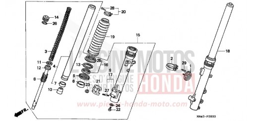 GABEL, VORNE XL600VT de 1996